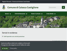 Tablet Screenshot of comune.calascacastiglione.vb.it